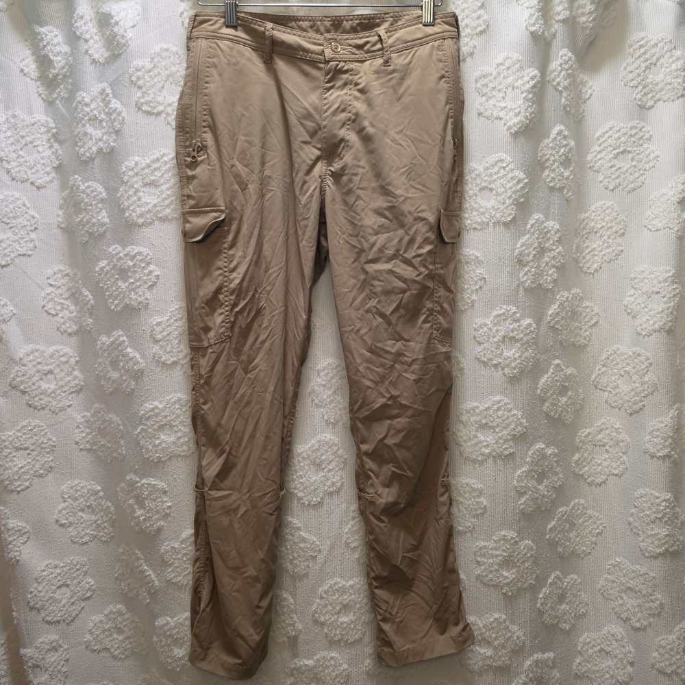 Clothing Arts Pick-Pocket Proof Adventure Travel Pants Tan Khaki Womens Cargo 6P